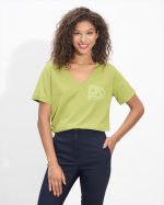 T-SHIRT COTTON V NECK