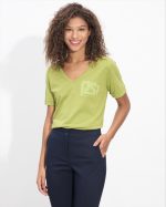 T-SHIRT COTTON V NECK - Image 2