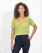 T-SHIRT COTTON V NECK - Image 4