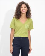 T-SHIRT COTTON V NECK - Image 6