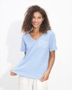 T-SHIRT COTTON V NECK - Image 7