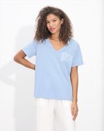 T-SHIRT COTTON V NECK - Image 8