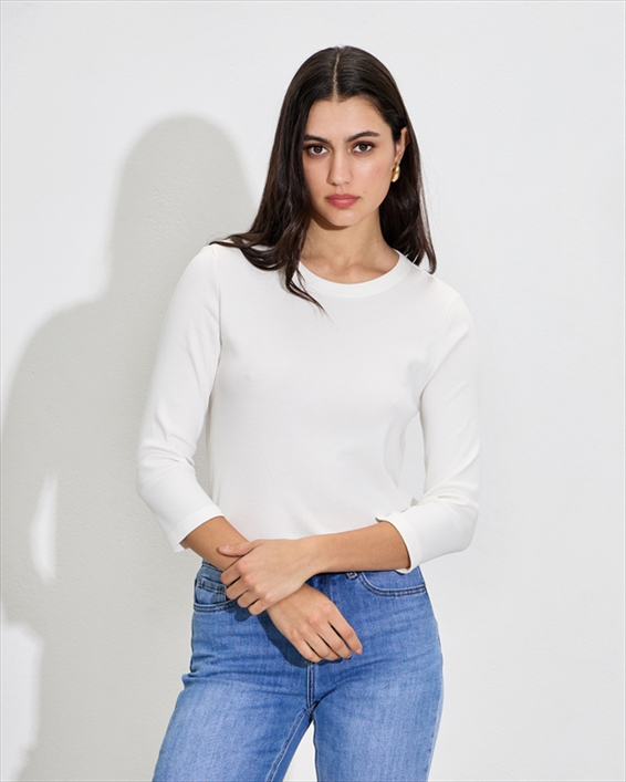 49061A.jpg BLOUSE RIBBED - Image 1
