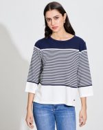 KNITTED HALF STRIPE