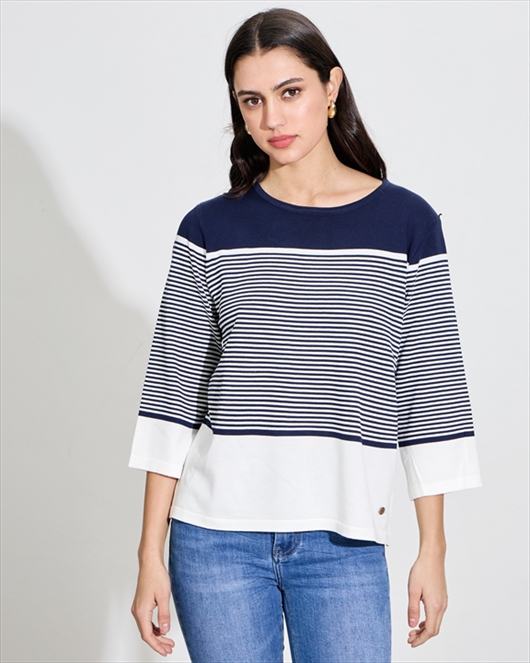 49076483.jpg KNITTED HALF STRIPE - Image 1