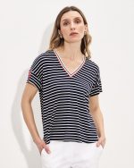 BLOUSE V NECK STRIPES - Image 2