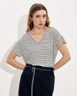 BLOUSE V NECK STRIPES - Image 8