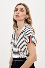 BLOUSE V NECK STRIPES - Image 9