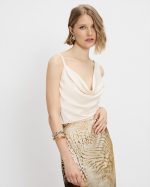 BLOUSE DRAPE SATIN