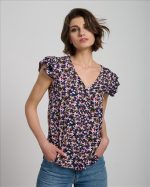 SHIRT FLORAL VOLAN SLEEVE