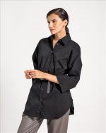SHIRT COTTON WITH BELT - Image 3