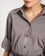SHIRT COTTON WITH BELT - Image 13