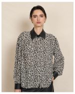 SHIRT PRINTED ECO LEATHER DETAILS - Image 2