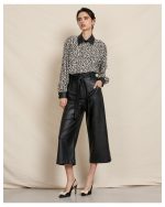 SHIRT PRINTED ECO LEATHER DETAILS - Image 5