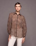CHIFFON SHIRT ANIMAL PRINT