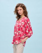 SHIRT SATIN FLOWER PRINT