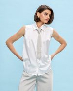 SHIRT SATIN SLEEVELESS - Image 2
