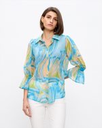 SHIRT CHIFFON ELASTIC SLEEVE
