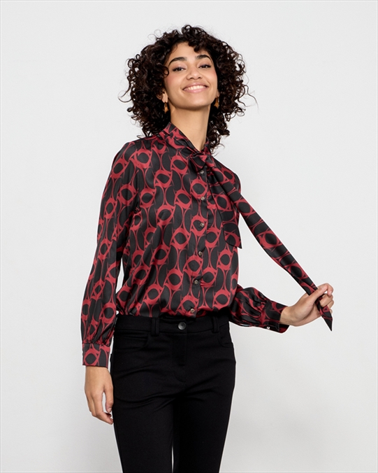 58042A.jpg SHIRT SATIN PRINTED - Image 1