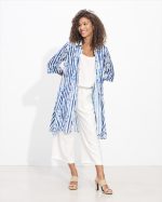 LONG SHIRT STRIPED FLOWER PRINT - Image 2
