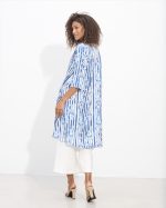 LONG SHIRT STRIPED FLOWER PRINT - Image 5