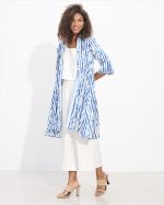 LONG SHIRT STRIPED FLOWER PRINT - Image 6