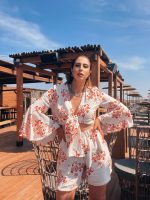 SHORT LINEN EMBROIDERED