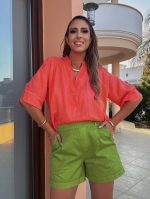 SHORT COTTON ELASTIC WAIST - Image 13
