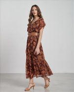 MIDI FLORAL WITH BELT - Image 4