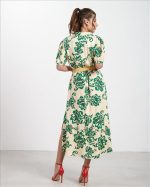 MAXI DRESS FLORAL WITH BELT - Image 3