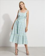 DRESS MIDI CUT WORK