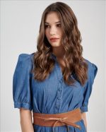 JEAN MIDI DRESS WITH BELT - Image 2