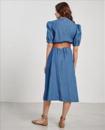 JEAN MIDI DRESS WITH BELT - Image 3
