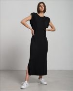 DRESS MAXI SIMPLE WITH SHOULDER PADS