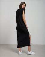 DRESS MAXI SIMPLE WITH SHOULDER PADS - Image 3