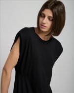 DRESS MAXI SIMPLE WITH SHOULDER PADS - Image 4