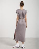 DRESS MAXI SIMPLE WITH SHOULDER PADS - Image 9
