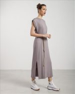 DRESS MAXI SIMPLE WITH SHOULDER PADS - Image 10
