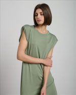 DRESS MAXI SIMPLE WITH SHOULDER PADS - Image 11