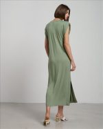 DRESS MAXI SIMPLE WITH SHOULDER PADS - Image 13