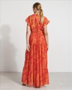 DRESS MAXI FLORAL WITH VOLAN - Image 12
