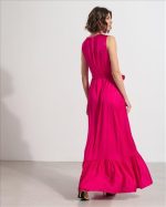 DRESS MAXI V NECK SATIN - Image 4