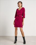 DRESS CREPE THREE QUARTER SLEEVE