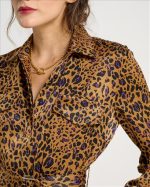 SHIRT DRESS ANIMAL PRINT SATIN - Image 8