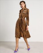 SHIRT DRESS ANIMAL PRINT SATIN - Image 2