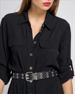 SHIRT DRESS MAXI WITH BELT - Image 4