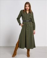 SHIRT DRESS MAXI WITH BELT - Image 6
