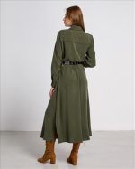 SHIRT DRESS MAXI WITH BELT - Image 9