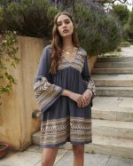 DRESS EMBROIDERED