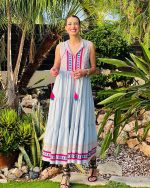 DRESS MAXI LINEN PRINTED - Image 3